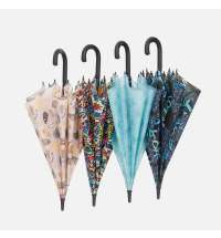 Зонт-трость Undercolor с полной запечаткой на заказ, с зелеными спицами