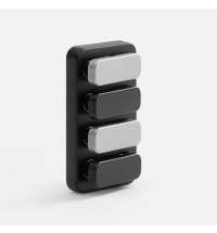 Антистресс-кликер Clacky, черный с серебристым