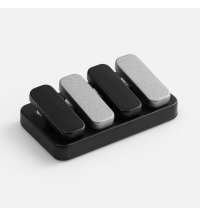 Антистресс-кликер Clacky, черный с серебристым