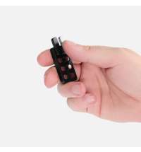 Антистресс-кликер Clacky, черный с серебристым