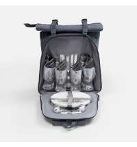 Набор для пикника Picnivo на 4 персоны, темно-серый меланж