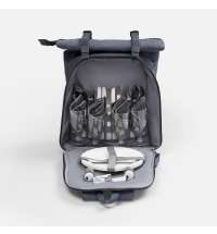 Набор для пикника Picnivo на 4 персоны, темно-серый меланж