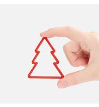 Подвеска &laquo;Елочка&raquo;, 3D-печать, красная