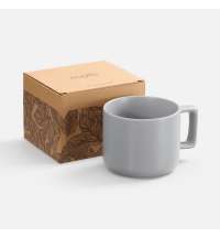 Чашка Jumbo в коробке матовая, светло-серая
