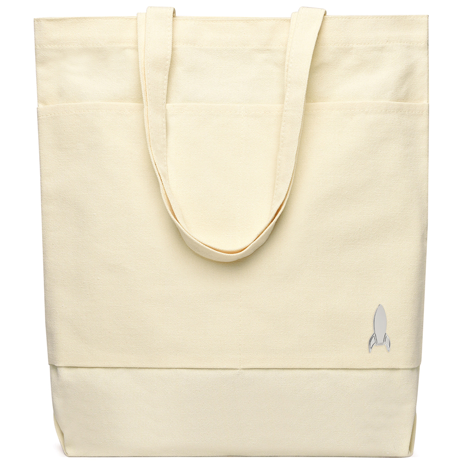 Сумка для покупок JETTA 325 г/м&sup2; с шильдом - ракета, натуральный
