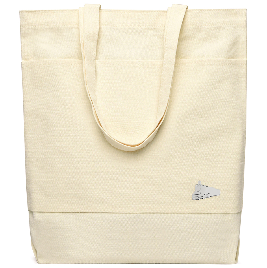 Сумка для покупок JETTA 325 г/м&sup2; с шильдом - поезд, натуральный