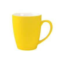 Кружка Elegante, софт-тач, 350мл, желтая-S