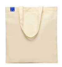 Сумка для покупок IVORY 325 г/м&sup2; с PU нашивкой, синий