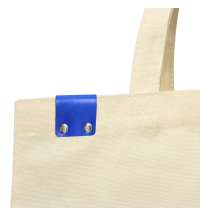 Сумка для покупок IVORY 325 г/м&sup2; с PU нашивкой, синий