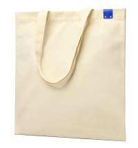 Сумка для покупок IVORY 325 г/м&sup2; с PU нашивкой, синий