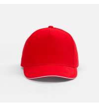 Бейсболка Classic 2.0, красная с белым кантом