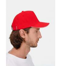 Бейсболка Classic 2.0, красная с белым кантом