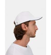 Бейсболка Classic 2.0, белая с темно-синим кантом