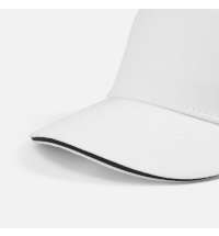 Бейсболка Classic 2.0, белая с темно-синим кантом