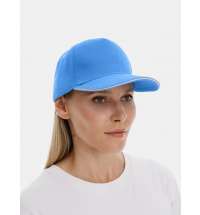 Бейсболка Classic 2.0, синяя с белым кантом