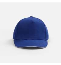 Бейсболка Classic 2.0, ярко-синяя с белым кантом