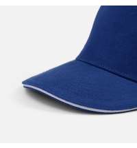 Бейсболка Classic 2.0, ярко-синяя с белым кантом