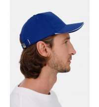 Бейсболка Classic 2.0, ярко-синяя с белым кантом