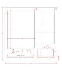 Подарочная коробка без ложемента для ежедневника, ручки и аккумулятора, серая (под съемные ложементы)