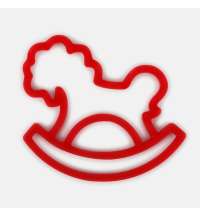 Подвеска &laquo;Лошадка-качалка&raquo;, 3D-печать, красная