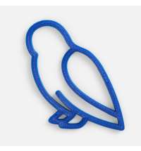 Подвеска «Сова», 3D-печать, синяя