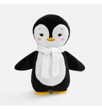 Мягкая игрушка Beastie Toys, пингвиненок с белым шарфом