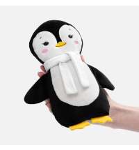 Мягкая игрушка Beastie Toys, пингвиненок с белым шарфом