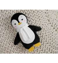 Мягкая игрушка Beastie Toys, пингвиненок с белым шарфом