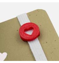 Шильдик на резинку Impreso, 3D-печать на заказ, сердце