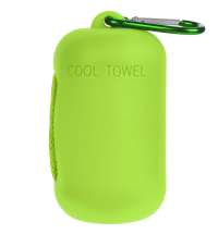 Охлаждающее полотенце Narvik в силиконовом чехле, зеленое яблоко
