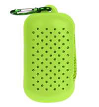 Охлаждающее полотенце Narvik в силиконовом чехле, зеленое яблоко