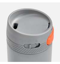 Термостакан X1 с цветной кнопкой, серый с оранжевым
