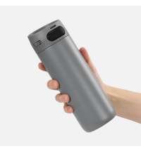 Термостакан X1 с цветной кнопкой, серый с черным