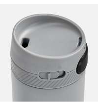 Термостакан X1 с цветной кнопкой, серый с черным