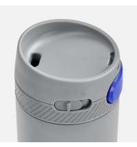 Термостакан X1 с цветной кнопкой, серый с синим