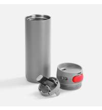 Термостакан X1 с цветной кнопкой, серый с красным