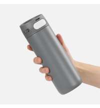 Термостакан X1 с цветной кнопкой, серый с белым