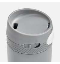 Термостакан X1 с цветной кнопкой, серый с белым