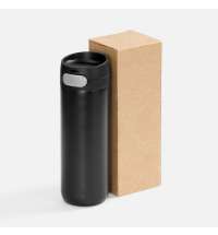 Термостакан X1 с цветной кнопкой, черный с серым