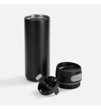 Термостакан X1 с цветной кнопкой, черный с серым