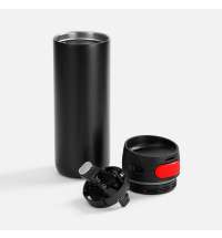 Термостакан X1 с цветной кнопкой, черный с красным