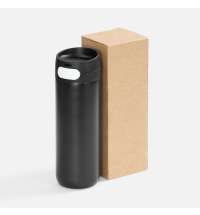 Термостакан X1 с цветной кнопкой, черный с белым