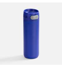 Термостакан X1 с цветной кнопкой, синий с серым