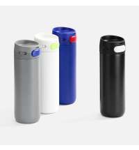 Термостакан X1 с цветной кнопкой, синий с красным