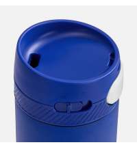 Термостакан X1 с цветной кнопкой, синий с белым