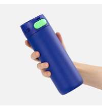 Термостакан X1 с цветной кнопкой, синий с зеленым