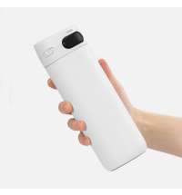 Термостакан X1 с цветной кнопкой, белый с черным