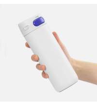 Термостакан X1 с цветной кнопкой, белый с синим