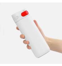 Термостакан X1 с цветной кнопкой, белый с красным