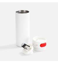 Термостакан X1 с цветной кнопкой, белый с красным